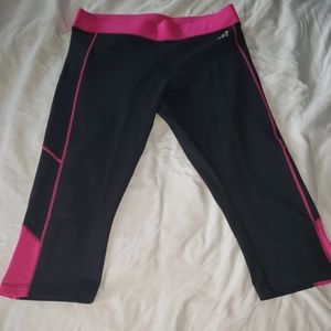BCG large pink and black work out capri Leggings